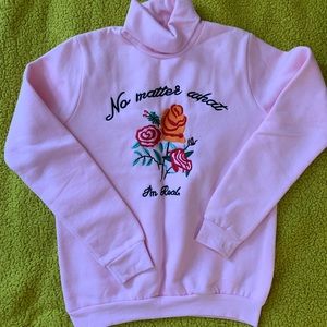 Pink Embroidered Sweater